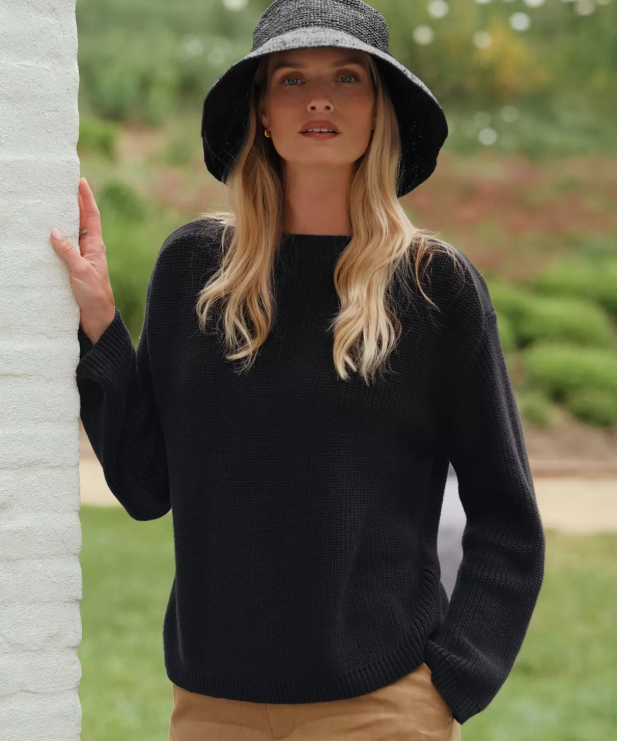 Women Jenni Kayne Cotton Boatneck Sweater