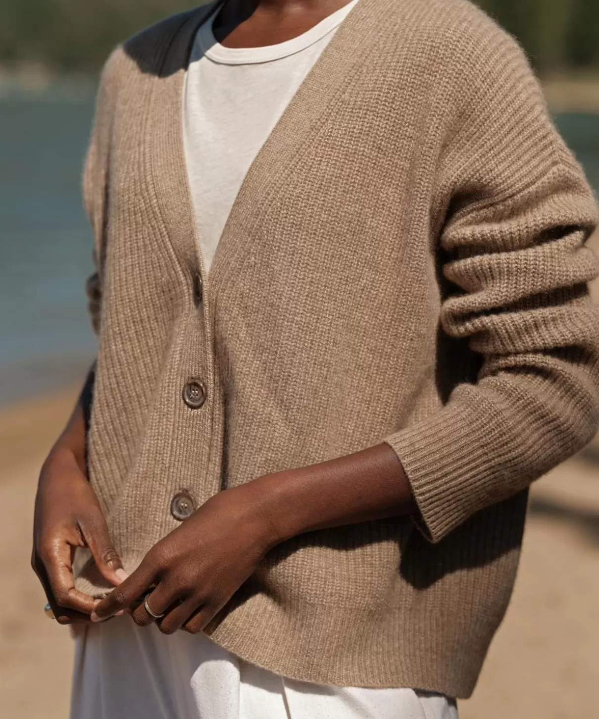 Women Jenni Kayne Cropped Cashmere Cocoon Cardigan