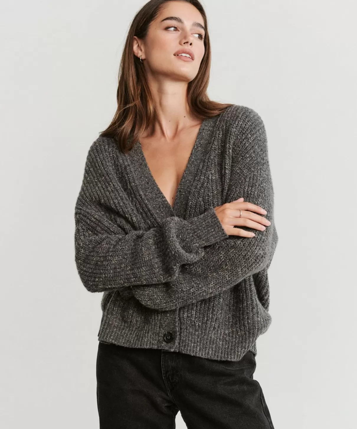 Women Jenni Kayne Cropped Cashmere Cocoon Cardigan