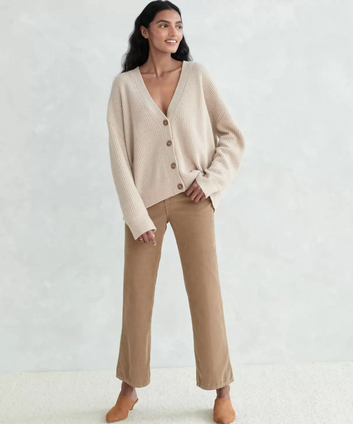 Women Jenni Kayne Cropped Cashmere Cocoon Cardigan