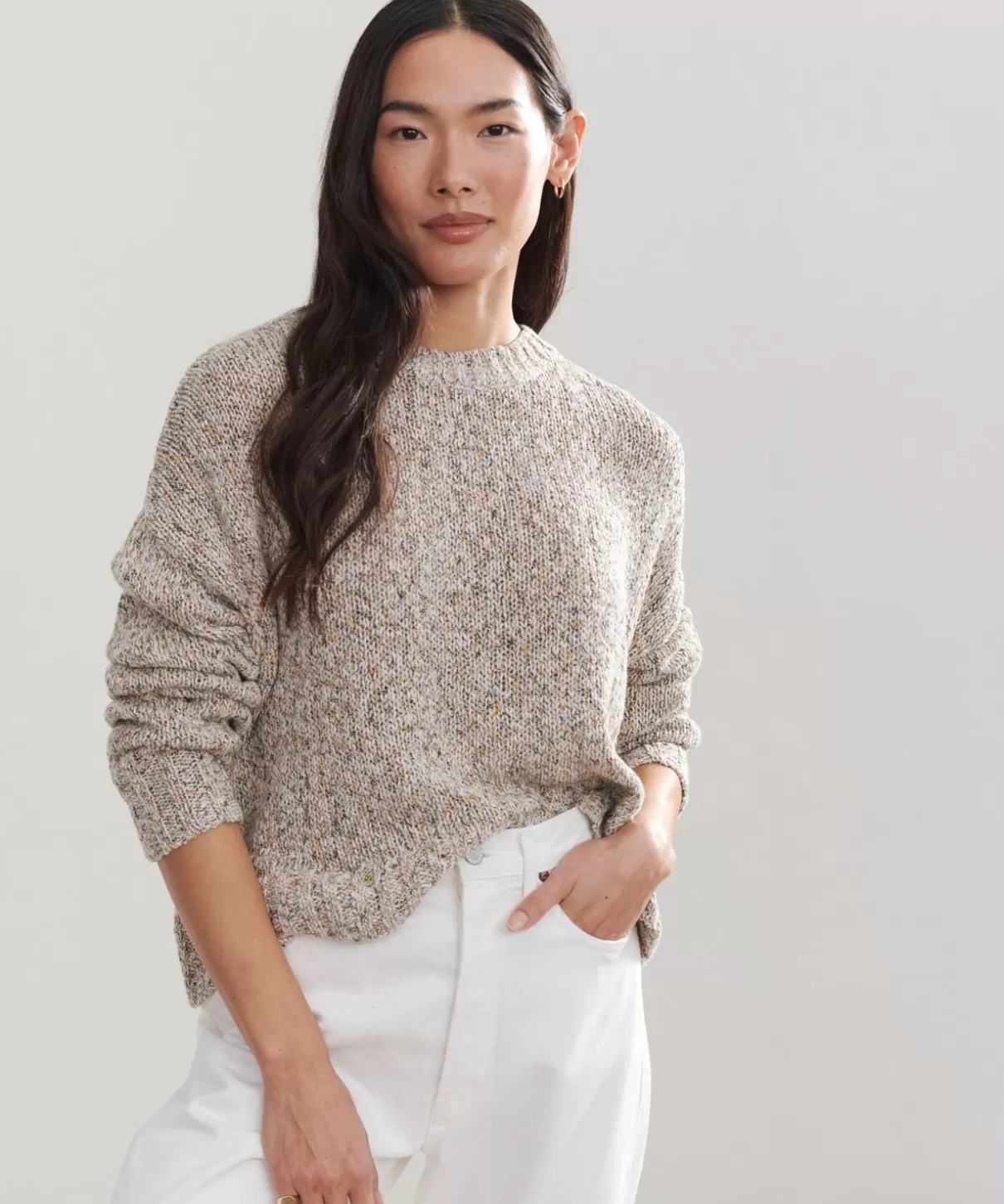 Women Jenni Kayne Cropped Cocoon Crewneck