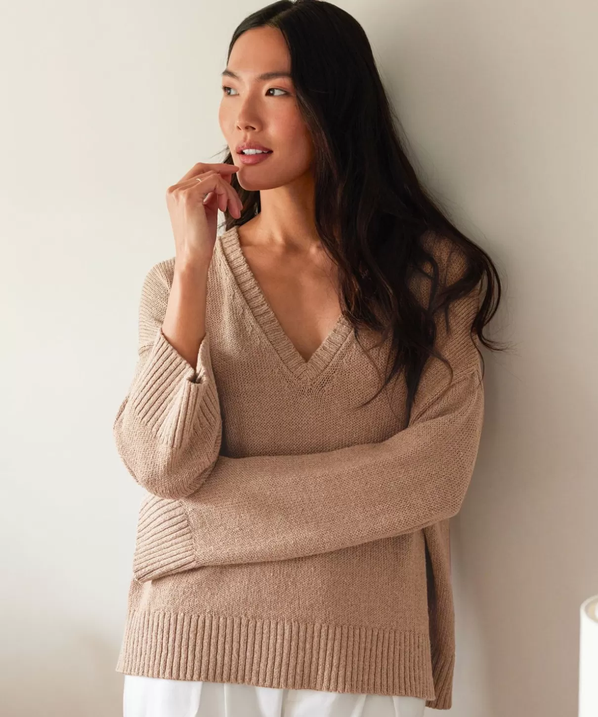 Women Jenni Kayne Linen Dylan Sweater