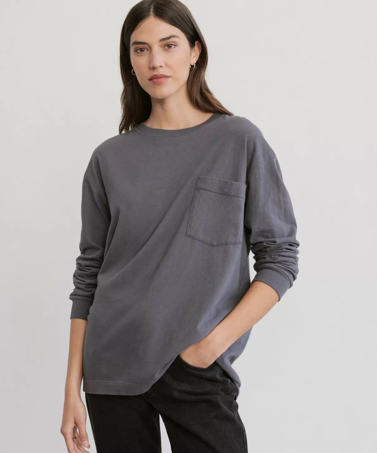 Women Jenni Kayne Long-Sleeve Vintage Pocket Tee