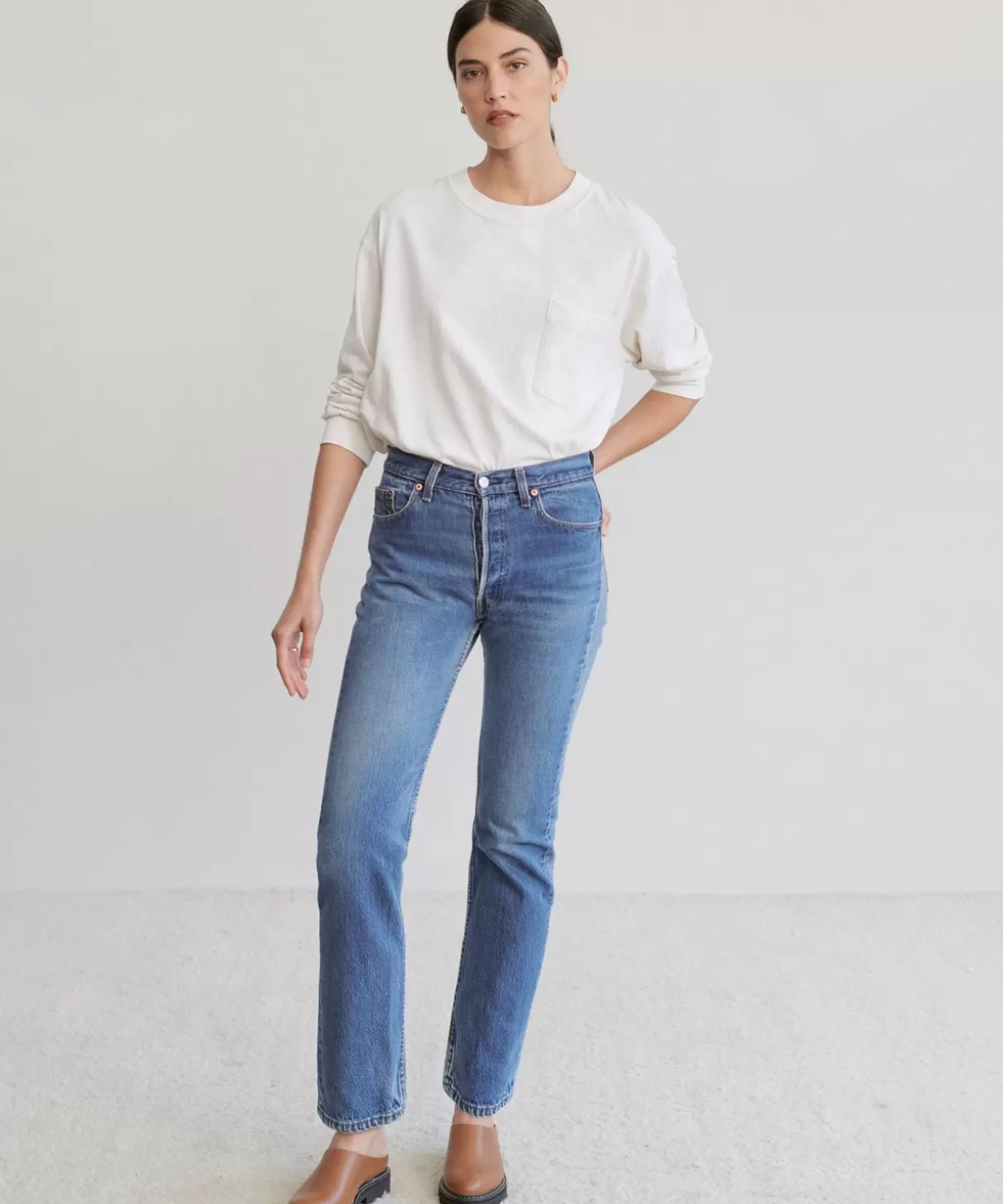 Women Jenni Kayne Long-Sleeve Vintage Pocket Tee